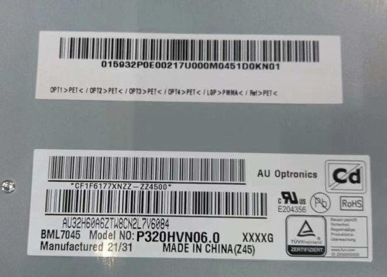 comprar AUO 32INCH Painel LCD de sinalização digital P320HVN06.0 1920*1080Pixels 69PPI 4000 1 Relação de contraste 51P LCM online manufacture