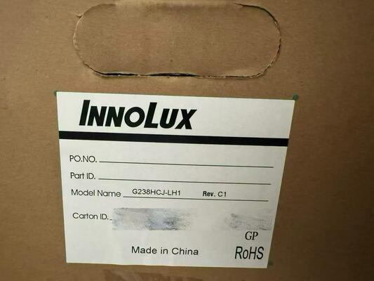 Bom preço. Painel LCD Innolux de 23,8 polegadas com resolução de 1920x1080 pixels, brilho de 1000cd / m² e interface de 30 pinos Display LCD industrial on-line