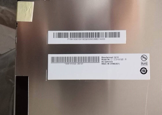 Bom preço. Tela LCD industrial AUO de 13,3 polegadas com resolução 1920x1080, brilho de 400 cd/m² e interface IPS de 30PIN on-line